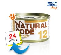 Natural Code 12 Cat Adult al Tonno e Manzo Cibo Umido Gatti Lattina da 85 gr