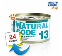 Natural Code 13 Cat Adult al Tonno e Formaggio Cibo Umido Gatti Lattina da 85 gr