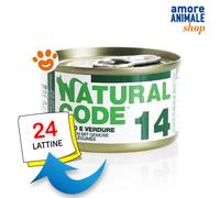 Natural Code 14 Cat Adult al Tonno e Verdure Cibo Umido Gatti Lattina da 85 gr