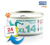 Natural Code 14 Cat Adult XL Manzo e Prosciutto Gatti Lattina da 170 gr