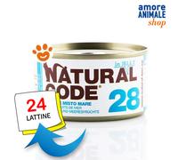 Natural Code 28 Cat Adult al Tonno e Misto Mare in Jelly Gatti Lattina da 85 gr