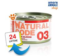 Natural Code 3 Cat Adult al Pollo e Salmone Cibo Umido Gatti Lattina da 85 gr