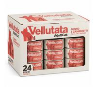 Natural Code 4 Alimento Umido per Gatti Tonno e Gamberetti 24 x 85 g vellutata