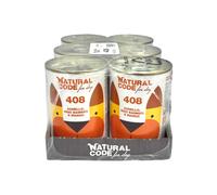 Natural Code 408 Alimento Umido per Cani Agnello, Riso Basmati e Mango 6 X 400 g