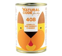 Natural code 408 for dog agnello riso basmati e mango