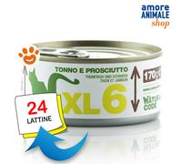 Natural Code 6 Cat Adult XL Tonno e Prosciutto Gatti Lattina da 170 gr