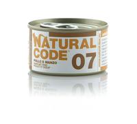 Natural Code acqua di cottura 85 gr - 07 - Pollo e Manzo - Confezione da 24 pezzi - Cibo umido per gatti - 1° ORDINE? scegli lo sconto BZR5 / BZR20 + 200 punti fedeltà