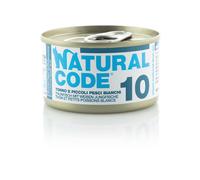 Natural Code acqua di cottura 85 gr - 10 - Tonno e Piccoli Pesci Bianchi - Confezione da 24 pezzi - Cibo umido per gatti - 1° ORDINE? scegli lo sconto BZR5 / BZR20 + 200 punti fedeltà