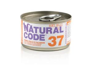 Natural Code acqua di cottura Soft Jelly 85 g 37 - Tonno, Pollo e Calamari - confezione da 24 pezzi - Cibo umido per gatti - 1° ORDINE? scegli lo sconto BZR5 / BZR20 + 200 punti fedeltà