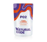 Natural Code Adult Buste in Acqua di Cottura 70 gr - P02 - Tonno e Sardine - Confezione da 24 pezzi - Cibo umido per gatti - 1° ORDINE? scegli lo sconto BZR5 / BZR20 + 200 punti fedeltà