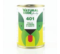 Natural Code Dog Adult 400gr - Pollo, Salmone e Carote - Confezione da 6 pezzi - Cibo Umido per Cani - 1° ORDINE? scegli lo sconto BZR5 / BZR20 + 200 punti fedeltà
