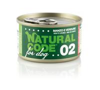 Natural Code for Dog 90 gr - Manzo e Verdure - Confezione da 6 pezzi - Cibo Umido per Cani - 1° ORDINE? scegli lo sconto BZR5 / BZR20 + 200 punti fedeltà