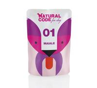 Natural Code For Dog Adult 100 gr - Maiale - Confezione da 20 pezzi - Cibo Umido per Cani - 1° ORDINE? scegli lo sconto BZR5 / BZR20 + 200 punti fedeltà