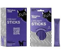 Natural Code Gatto Creamy Snack Pollo e Formaggio 4x14g