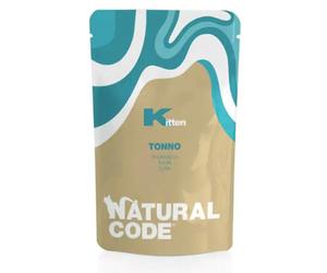 Natural Code Kitten Buste in Acqua di Cottura 70 gr Tonno - confezione da 24 pezzi - Cibo umido per gatti - 1° ORDINE? scegli lo sconto BZR5 / BZR20 + 200 punti fedeltà
