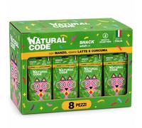 Natural Code Snack Adult per Gatti gusto Manzo e Curcuma 8 x 60 grammi