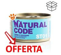 Natural Code ST01 Cat Adult Sterilizzato al Tonno e Zucchine - Natural Code ST01 Cat Adult Sterilizzato al Tonno e Zucchine - Lattina Da 85 Gr - CONFEZIONE RISPARMIO