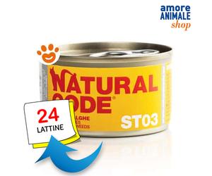 Natural Code ST03 Cat Adult Sterilizzato al Tonno e Alghe Gatti Lattina da 85 gr