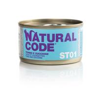 Natural Code Sterilised acqua di cottura 85 gr Tonno e zucchine - confezione da 24 pezzi - Cibo umido per gatti - 1° ORDINE? scegli lo sconto BZR5 / BZR20 + 200 punti fedeltà