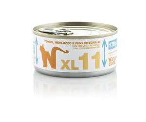 Natural Code XL 170 gr 11 - Tonno, Merluzzo e Riso Integrale - confezione da 24 pezzi - Cibo umido per gatti - 1° ORDINE? scegli lo sconto BZR5 / BZR20 + 200 punti fedeltà