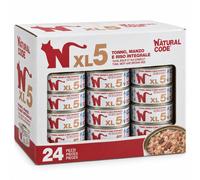 Natural Code XL1 Alimento Umido per Gatti Vari Gusti 24 scatolette x 170 grammi