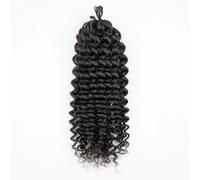 Natural Color Deep Wave Pre Looped Crochet Human Hair Curly For Black Women,Water Wave Hair Bundles 100Gram/Pack Facile installazione e rimozione(22 inch)