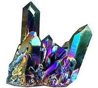 Natural Crystals 1 pz naturale al quarzo cristallo arcobaleno titanio cluster raro cluster cristallo campione decorazione della casa artigianale reiki energia pietra può guarire il minerale del campio