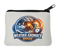 Natural Disasters - Portamonete in neoprene per eventi meteorologici estremi, 10 x 11 cm, colore: Bianco