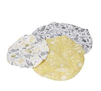 Natural Elements Set di 3 Copri-Ciotole Elasticizzati in Cotone Biologico