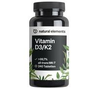 Natural Elements Vitamina D3 e K2 MK-7 Alta Purezza 30 g Compresse