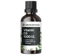 Natural Elements Vitamina D3 in Gocce con Olio MCT Alta Qualità 50 ml