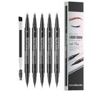 Natural Eyebrow, penna doppia per definire la fronte, per donne, punta fork 2 in 1, punto di precisione, strumento per modellare le sopracciglia, 5,79 x 0,35 pollici, durevole, impermeabile