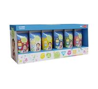 Natural Face & Finger Paint - 65 ml per bottiglia, confezione da 6 - bianco, rosso, giallo, verde, rosa, blu