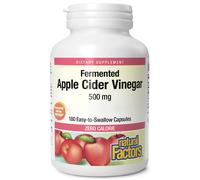 Natural Factors, aceto di sidro di mele, aceto di sidro di mele, 500 mg,...