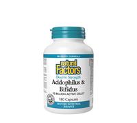 Natural Factors - Acidophilus & Bifidus a Doppia Potenza (180 Capsule)