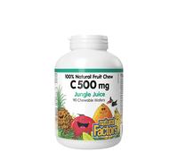 Natural Factors Vitamin C 500 mg 100% Natural Fruit Chew (90 Compresse da masticare, Jungle Juice)