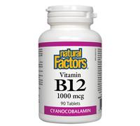 Natural Factors Vitamina B12 (Cianocobalamina) 1000mcg 90 Compresse