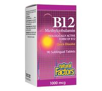 Natural Factors Vitamina B12 Methylcobalamin 1000 mcg 90 Compresse Sublinguali