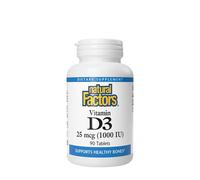 Natural Factors Vitamina D3 25 mcg (1.000 UI) (90 compresse)