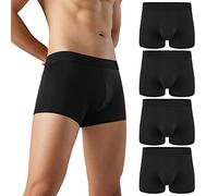 Natural Feelings Boxer Cotone Uomo (Pacchetto da 4) Elasticizzato Mutande Uomo Cotone, Privi di Etichette Che graffiano, Organico con Logo
