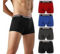 Natural Feelings Boxer Cotone Uomo (Pacchetto da 6) Elasticizzato Mutande Uomo Cotone, Privi di Etichette Che graffiano, Organico con Logo