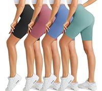 Natural Feelings Buttercloud 4 Pack Biker Shorts for Women-8" High Waist Tummy Control Workout Shorts Athletic Gym Yoga Pants