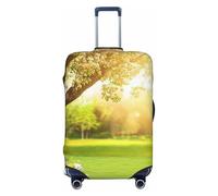 Natural Forest Landscape Tree Grass Sun Wall Elastico Travel Bagagli Protector Valigia, Stampa Valigia Copertura Bagagli Anti-Graffio, Nero , XL
