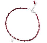 Natural Garnet Anklet Female Net Red Ancient Personality Beads Star Girlfriend Birthday Token Fashion