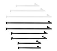 Natural Goods Berlin 1 asta appendiabiti sopra parete - Asta appendiabiti a forma di L per corridoio, bagno o cucina (nero, 90 x 12 cm) - guardaroba angolare in metallo inossidabile dal design