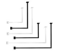 Natural Goods Berlin 1x asta appendiabiti nera ANGOLARE montaggio a soffitto 110x60cm - Asta guardaroba a forma di L per corridoio, bagno o cucina - Guardaroba angolare in metallo inossidabile dal