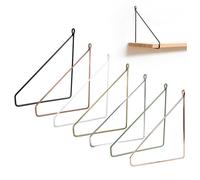 Natural Goods Berlin 2 supporti per scaffali PANKOW, 200 mm, design in metallo rosa lucido, supporto da parete per mensole, per scaffali da parete in soggiorno, cucina e bagno