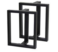 Natural Goods Berlin 2X Gambe per Tavolo FORMA T | Struttura Robusta per Panca in Metallo | Gambe per Mobili Stabili | Piedi per Tavolino e Panca | Piedi per Tavolo Nero | Gamba 35x42 cm