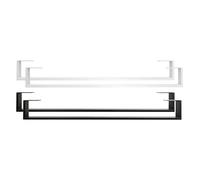 Natural Goods Berlin 2x Guide per letto RECTANGLE, gambe per letto di design, base stabile/resistente, solida struttura per letto, divano, credenza e divano (nero, 195 x 20 cm)