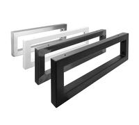 Natural Goods Berlin 2x Staffe per Mensole RETTANGOLO | Montaggio a Parete Semplice | Supporto per Mensola in Metallo Bianco | Supporti per Lavabo e Mensola da Parete | Reggimensola 350 mm